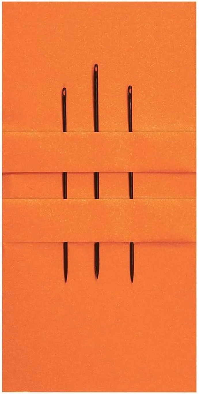 پونی - سوزن های دستی مشکی گلاور پونی با روکش مات (شماره 6-8) با سوراخ مشکی - 3 سوزن