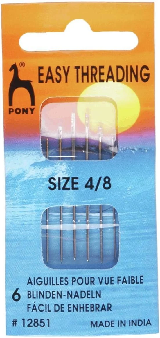 سوزن های خیاطی چشم طلایی پونی: نخ کردن آسان سایز 4-8، چند رنگ سوزن های خیاطی چشم طلایی پونی: نخ کردن آسان سایز 4-8، چند رنگ