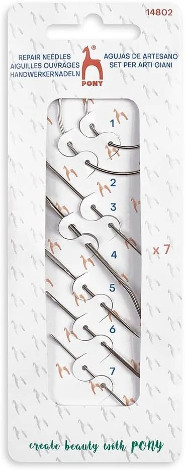 سوزن های خیاطی چشم طلایی Pony: تعمیر، چند رنگ