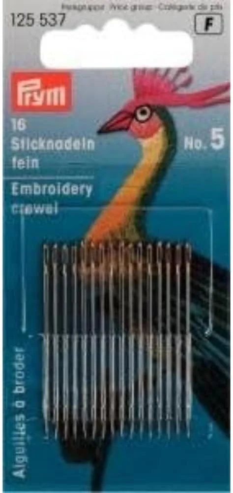 سوزن های گلدوزی پشم دوزی Prym، طلایی، یک سایز