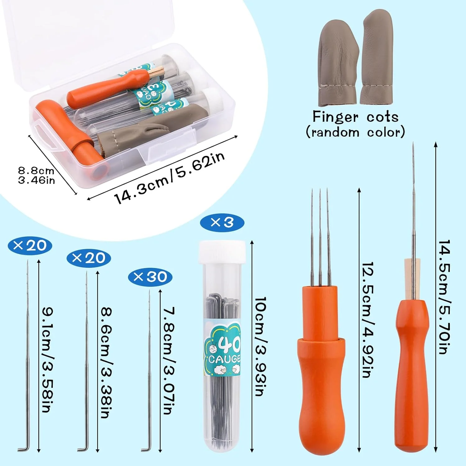 ابزار نمد دوزی QMNNMA، سوزن های نمد دوزی پشمی در 3 سایز با 2 نوع ابزار نمد دوزی سوزنی، ابزار نمد دوزی پین پشمی DIY برای مبتدیان و حرفه ای ها