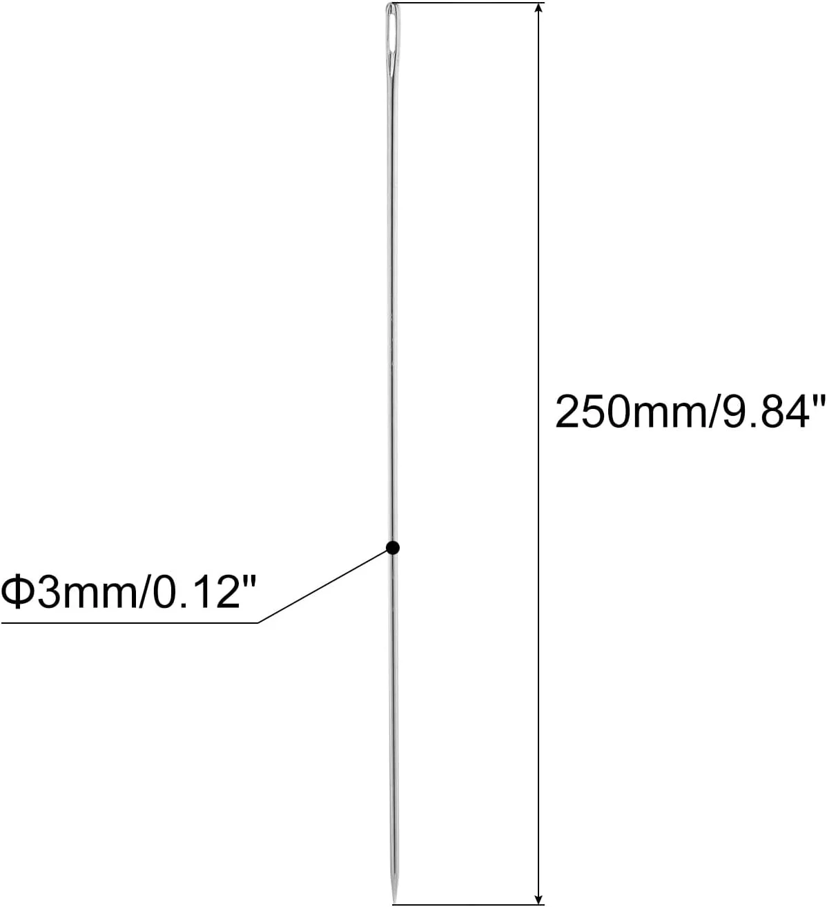 سوزن های خیاطی دستی بلند QUARKZMAN، طول 10 اینچ، سوزن های چشم بزرگ برای روکش مبلمان برای صنایع دستی خانگی، تعمیرات و درزها