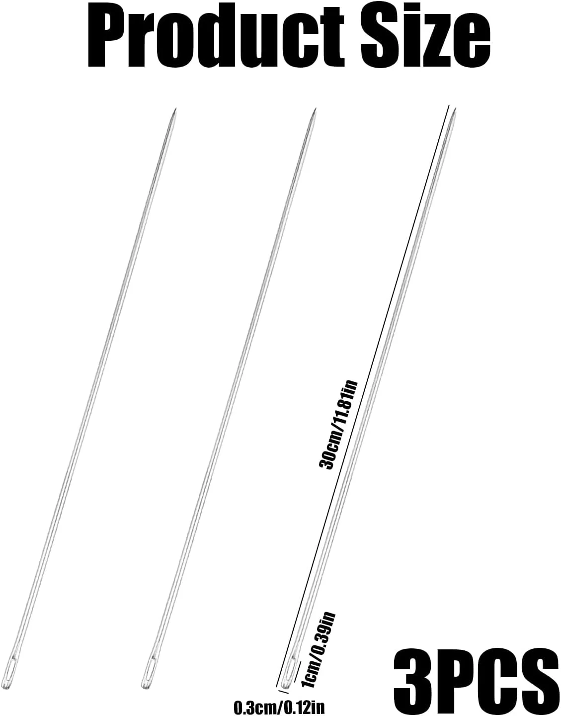 ست 3 عددی سوزن های خیاطی دستی چشم بزرگ، سوزن های بافتنی، سوزن های بافتنی کاموایی در یک لوله شفاف سوزن خیاطی، سایز 12 اینچ، سوزن های گلدوزی برای خیاطی دستی با سوزن نخ کن، برای صنایع دستی خانگی ست 3 عددی سوزن های خیاطی دستی چشم بزرگ، سوزن های بافتنی، سوزن های بافتنی کاموایی در یک لوله شفاف سوزن خیاطی، سایز 12 اینچ، سوزن های گلدوزی برای خیاطی دستی با سوزن نخ کن، برای صنایع دستی خانگی