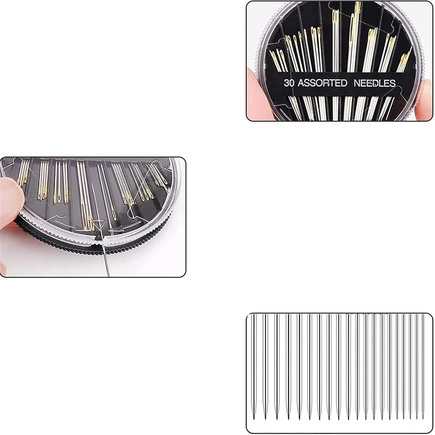 سوزن های خیاطی چشم بزرگ، بسته 30 عددی سوزن خیاطی، سوزن های لحاف دوزی بزرگ، سوزن های خیاطی دستی، سوزن های چشم بزرگ، سوزن های گلدوزی، سوزن های بزرگ