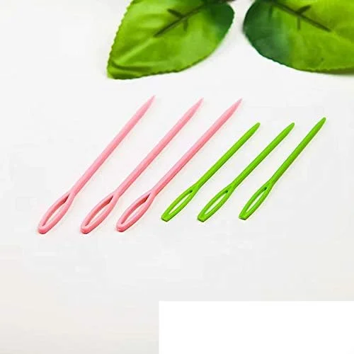 6 عدد سوزن پلاستیکی خیاطی دستی در 2 سایز مختلف
