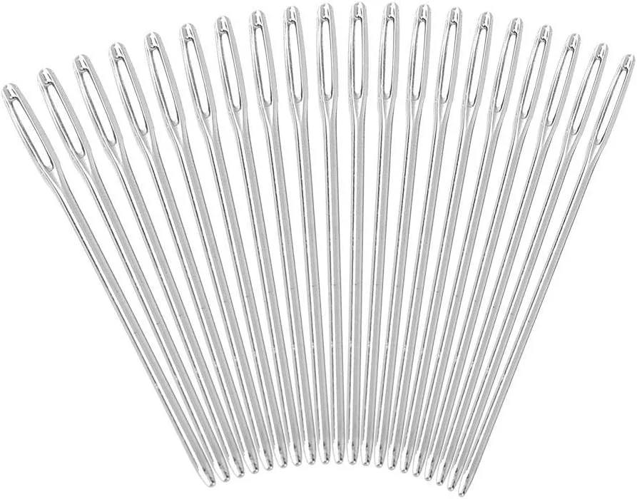 سوزن های بخیه چشم بزرگ، سوزن خیاطی دستی چشم بزرگ 20 عددی نقره ای سوزن های بافندگی گرد بزرگ برای خیاطی گلدوزی طول 52 میلی متر سوزن های بخیه چشم بزرگ، سوزن خیاطی دستی چشم بزرگ 20 عددی نقره ای سوزن های بافندگی گرد بزرگ برای خیاطی گلدوزی طول 52 میلی متر