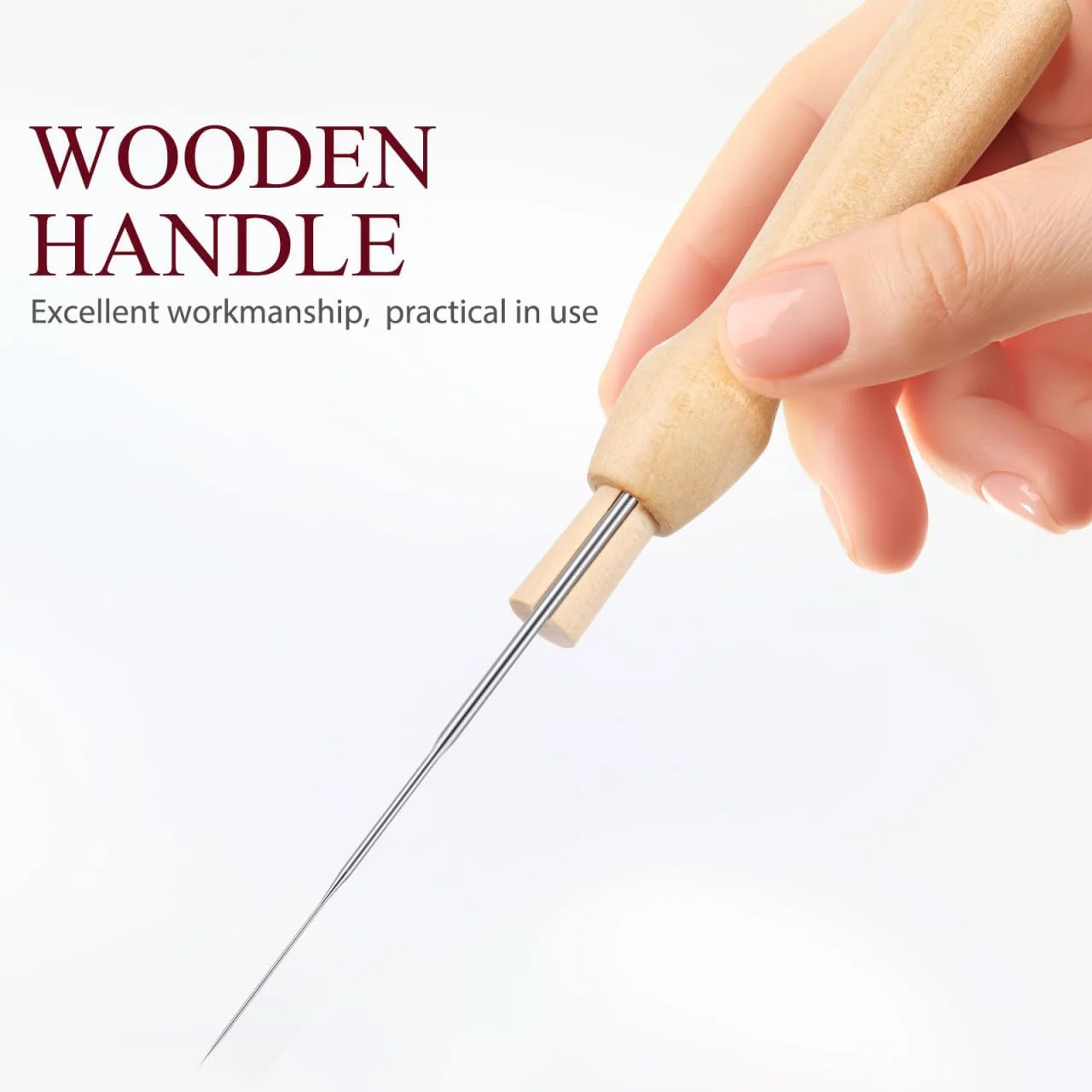 استوبوک 10 عدد قلم سوزن نمد زنی دسته چوبی سوزن نمد زنی نگهدارنده سوزن پانچ دسته سوزن گلدوزی ابزار نمد زنی سوزن لوازم نمد زنی پشمی