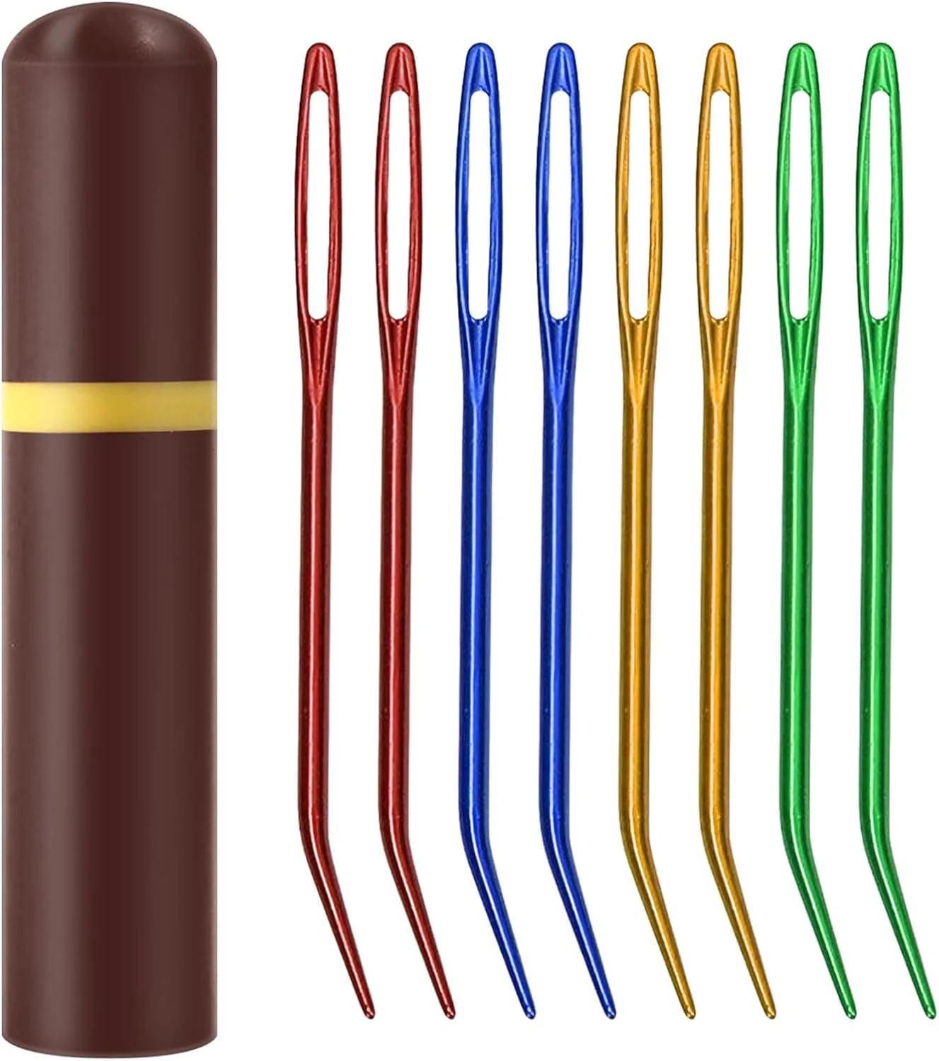 سوزن کوبلن، سوزن رفو، سوزن های پشمی برای دوخت بافتنی، سوزن های رفو استیل ضد زنگ برای پشم با میله چوبی، سوزن پشمی برای دوخت چرم قلاب بافی (4 رنگ) سوزن کوبلن، سوزن رفو، سوزن های پشمی برای دوخت بافتنی، سوزن های رفو استیل ضد زنگ برای پشم با میله چوبی، سوزن پشمی برای دوخت چرم قلاب بافی (4 رنگ)