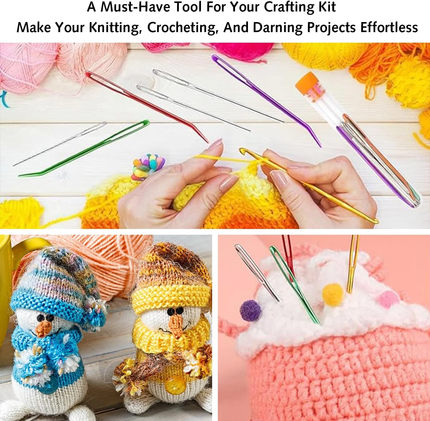 8 عدد سوزن های ملیله دوزی خمیده جامبو، سوزن های نخ ضخیم با چشمی بزرگ، سوزن های بافتنی، سوزن های رفو، سوزن های خیاطی، سوزن های بافندگی برای مهره دوزی، لحاف دوزی، قلاب بافی