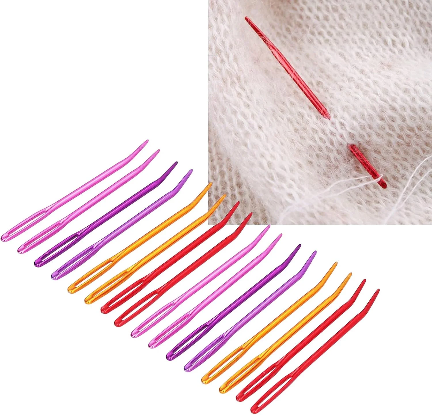 سوزن خمیده چشم بزرگ، سوزن های ملیله دوزی برای گلدوزی، لباس های بافتنی، ملیله دوزی و سایر بافندگی ها سوزن خمیده چشم بزرگ، سوزن های ملیله دوزی برای گلدوزی، لباس های بافتنی، ملیله دوزی و سایر بافندگی ها