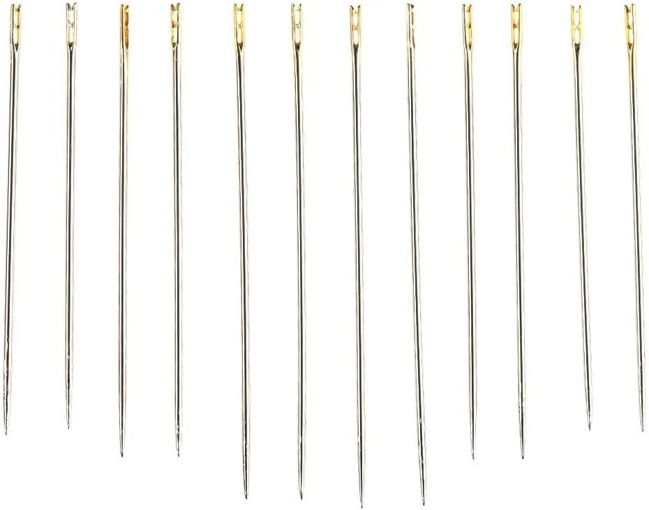 SturdCelle - ست سوزن های کور فولادی خود نخ دار DIY، پین های گلدوزی سوزن دوزی، 12 عددی SturdCelle - ست سوزن های کور فولادی خود نخ دار DIY، پین های گلدوزی سوزن دوزی، 12 عددی