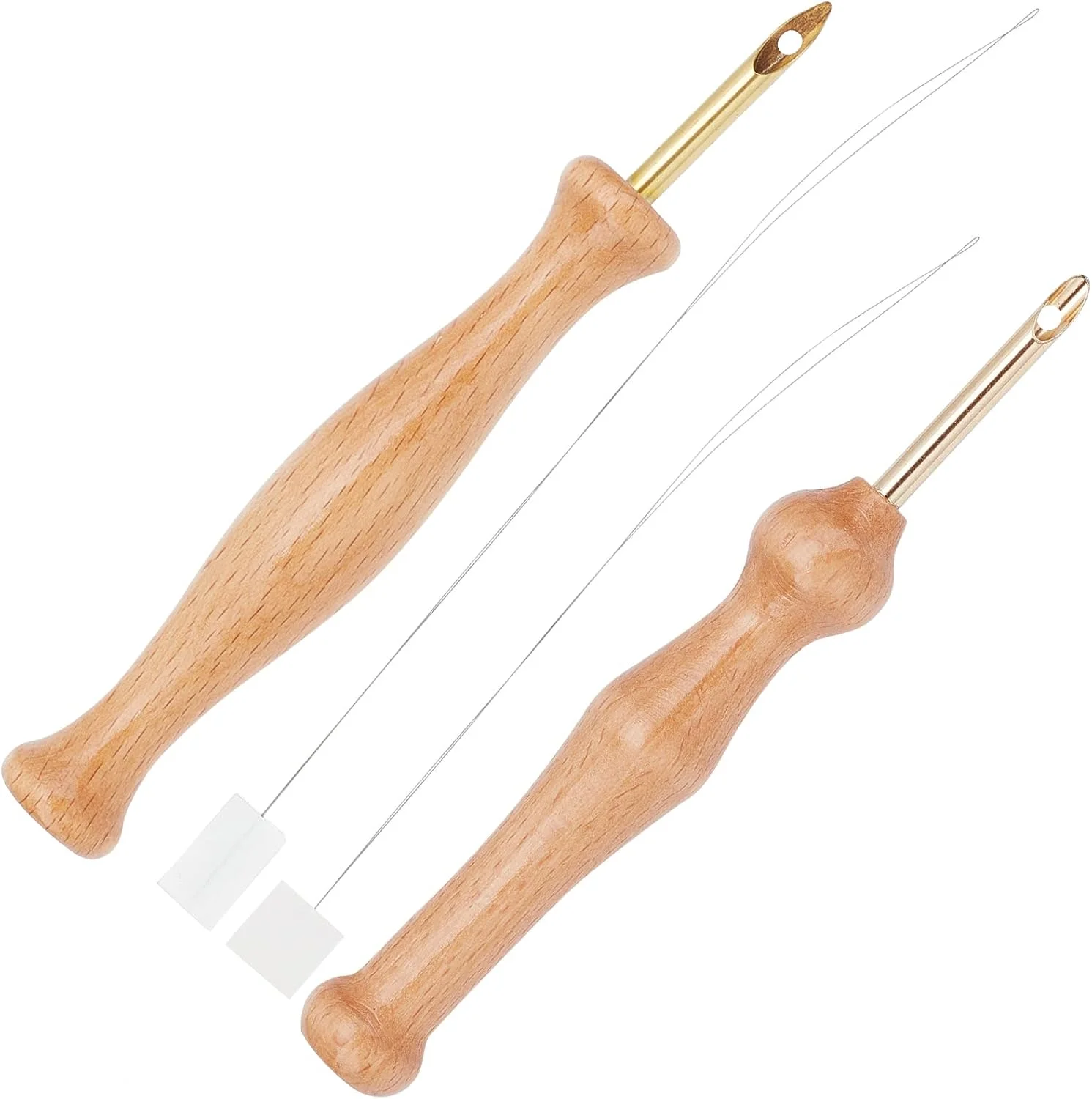 ست 2 عددی سوزن پانچ دسته چوبی با 2 سبک مختلف، لوله فلزی، لوازم سوزن پانچ چوب جامد، قلاب بافی فرش با چاپ بافت چوبی، ابزار بافندگی گلدوزی خیاطی برای نخ و کاموا ست 2 عددی سوزن پانچ دسته چوبی با 2 سبک مختلف، لوله فلزی، لوازم سوزن پانچ چوب جامد، قلاب بافی فرش با چاپ بافت چوبی، ابزار بافندگی گلدوزی خیاطی برای نخ و کاموا