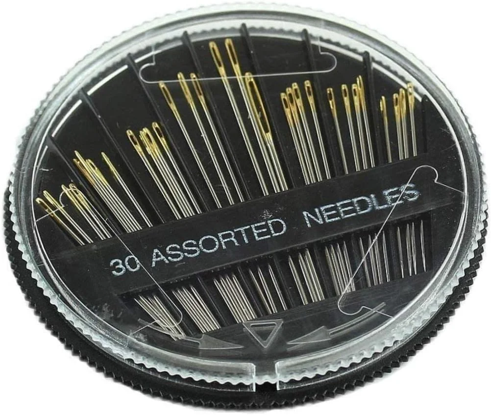 30 عدد سوزن خیاطی نوک تیز، سوزن بخیه، سوزن خیاطی دستی، سوزن رفو، سوزن بافندگی نخ، مجموعه سوزن های خیاطی دستی، سوزن گلدوزی، تعمیر، کاردستی، لحاف دوزی، جعبه خیاطی