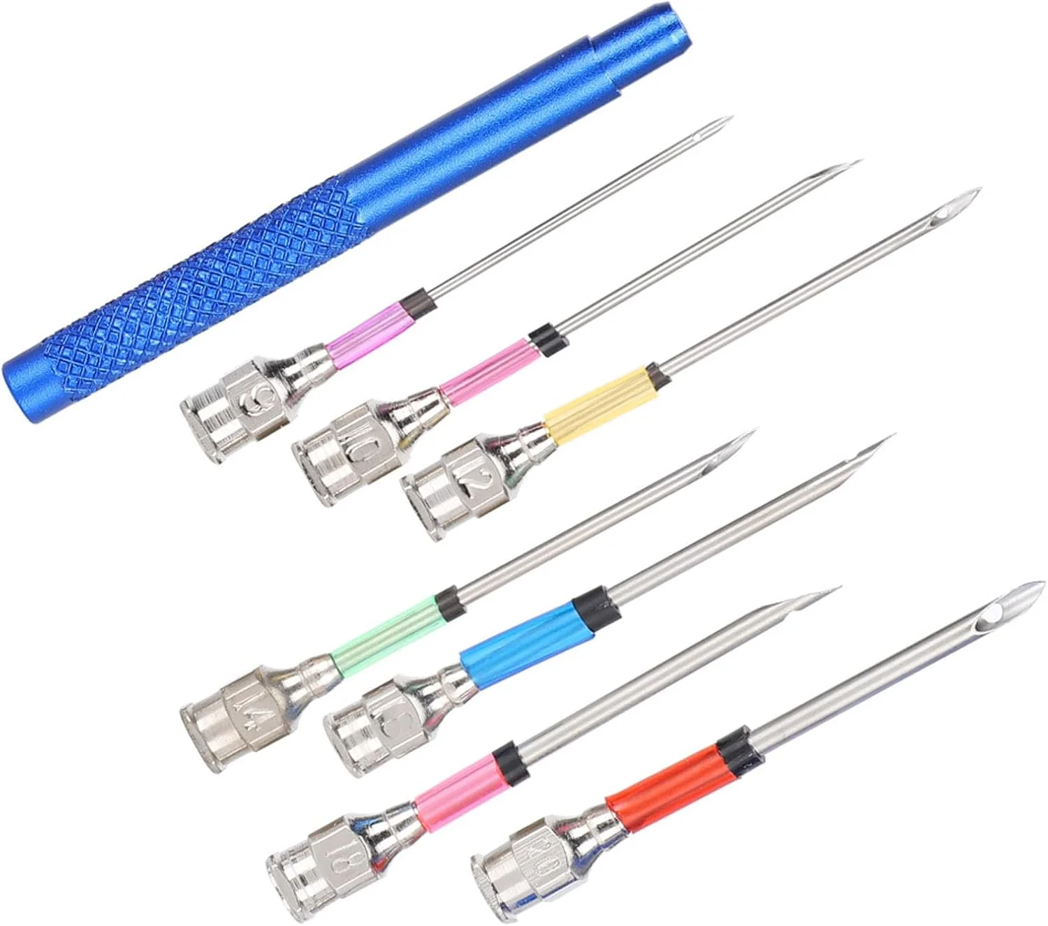 ست سوزن پانچ دوزی فولادی، سوزن های هنری با دسته برای بافندگی