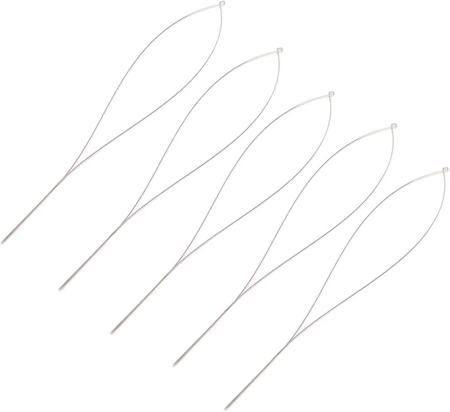 سوزن های مهره دوزی، سبک وزن 10.5 سانتی متری ساده ایمن با باز شدن میانی از جنس استیل ضد زنگ برای کارهای دستی