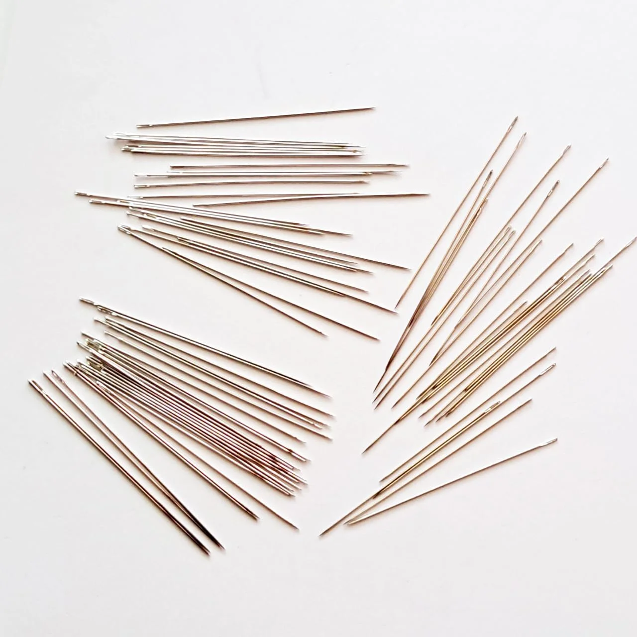 سوزن خیاطی تایلندی Sawasdee با روکش نیکل، 75 عددی، سوزن های دو سر بلند برای تعمیرات خیاطی دستی، سوزن های تیز خیاطی، سوزن های گلدوزی