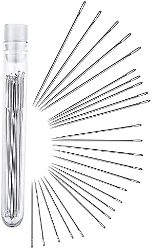 25 عدد سوزن خیاطی خود نخکن، 5 سایز مختلف (1.6، 1.8، 2، 2.2، 2.4 اینچ) سوزن گلدوزی برای خیاطی دستی، کیت پینهای استیل ضد زنگ چشم بزرگ برای دوخت لحاف، تعمیر پارچه و DIY 25 عدد سوزن خیاطی خود نخکن، 5 سایز مختلف (1.6، 1.8، 2، 2.2، 2.4 اینچ) سوزن گلدوزی برای خیاطی دستی، کیت پینهای استیل ضد زنگ چشم بزرگ برای دوخت لحاف، تعمیر پارچه و DIY