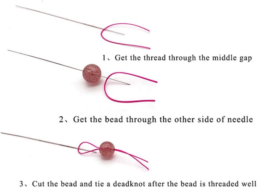 ۵ عدد سوزن مهره دوزی DIY، سوزن های نخ کشی برای ساخت مهره، سوزن گلدوزی دست ساز، لوازم سوزن مهره دوزی DIY