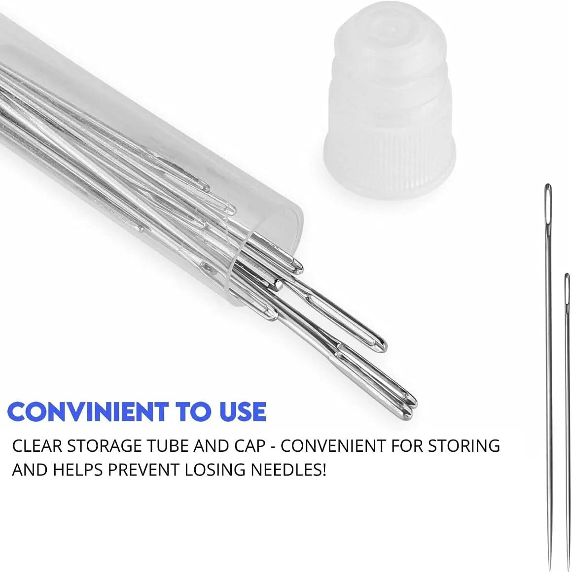 25 عدد سوزن خیاطی خود نخکن، 5 سایز مختلف (1.6، 1.8، 2، 2.2، 2.4 اینچ) سوزن گلدوزی برای خیاطی دستی، کیت پینهای استیل ضد زنگ چشم بزرگ برای دوخت لحاف، تعمیر پارچه و DIY 25 عدد سوزن خیاطی خود نخکن، 5 سایز مختلف (1.6، 1.8، 2، 2.2، 2.4 اینچ) سوزن گلدوزی برای خیاطی دستی، کیت پینهای استیل ضد زنگ چشم بزرگ برای دوخت لحاف، تعمیر پارچه و DIY