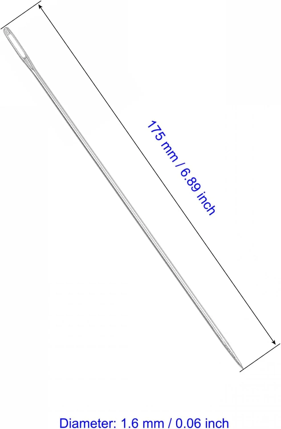 سوزن های خیاطی مستقیم بلند استیل ضد زنگ یونیفیز 6.89 اینچی با چشم بزرگ برای گلدوزی و مهره دوزی صنایع دستی DIY، 20 عدد سوزن های خیاطی مستقیم بلند استیل ضد زنگ یونیفیز 6.89 اینچی با چشم بزرگ برای گلدوزی و مهره دوزی صنایع دستی DIY، 20 عدد