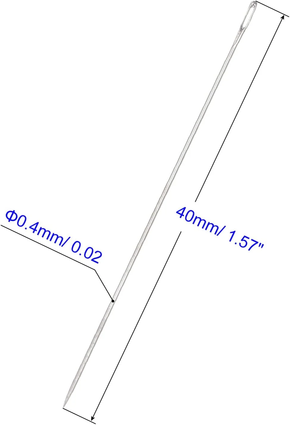 سوزن های خیاطی مستقیم بلند استیل ضد زنگ یونیفیز، مناسب گلدوزی و مهره دوزی برای کارهای دستی و نخ، 30 عددی، سایز 1.57 اینچ