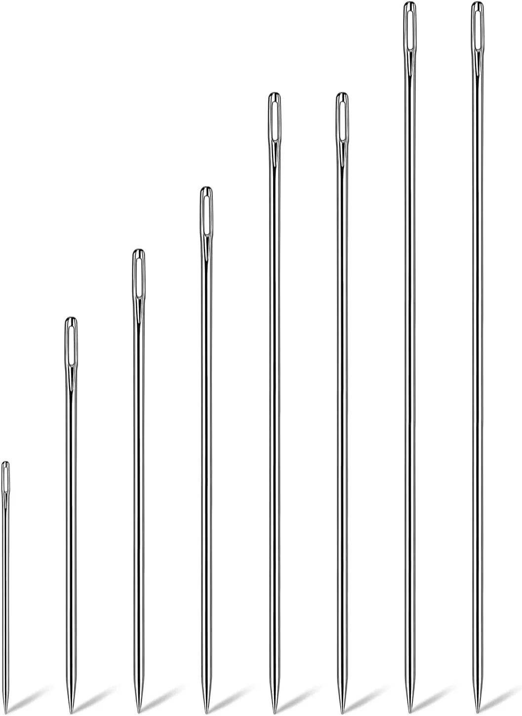ست ۸ عددی سوزن های روکش دوزی برای سوزن های خیاطی دستی، سوزن های چرمی ۳ تا ۱۲ اینچی برای دوخت دستی با ۲ محفظه سوزن برای نگهداری ست ۸ عددی سوزن های روکش دوزی برای سوزن های خیاطی دستی، سوزن های چرمی ۳ تا ۱۲ اینچی برای دوخت دستی با ۲ محفظه سوزن برای نگهداری