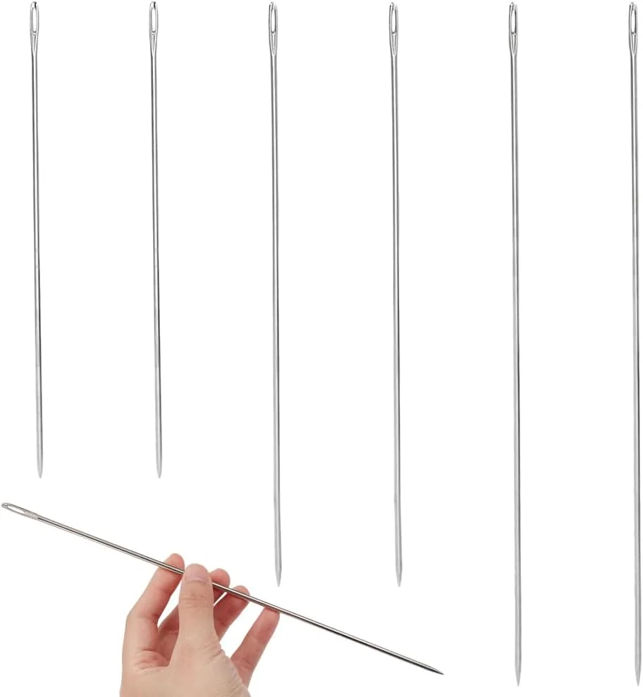 مجموعه 6 عددی سوزن های روکش دوزی حرفه ای WADORN در 3 سایز، سوزن های خیاطی بلند 8/10/12 اینچی با سوراخ بزرگ و نخ کشی آسان برای روکش دوزی، چرم، پروژه های صنایع دستی خانگی، تعمیر و دوخت مجموعه 6 عددی سوزن های روکش دوزی حرفه ای WADORN در 3 سایز، سوزن های خیاطی بلند 8/10/12 اینچی با سوراخ بزرگ و نخ کشی آسان برای روکش دوزی، چرم، پروژه های صنایع دستی خانگی، تعمیر و دوخت