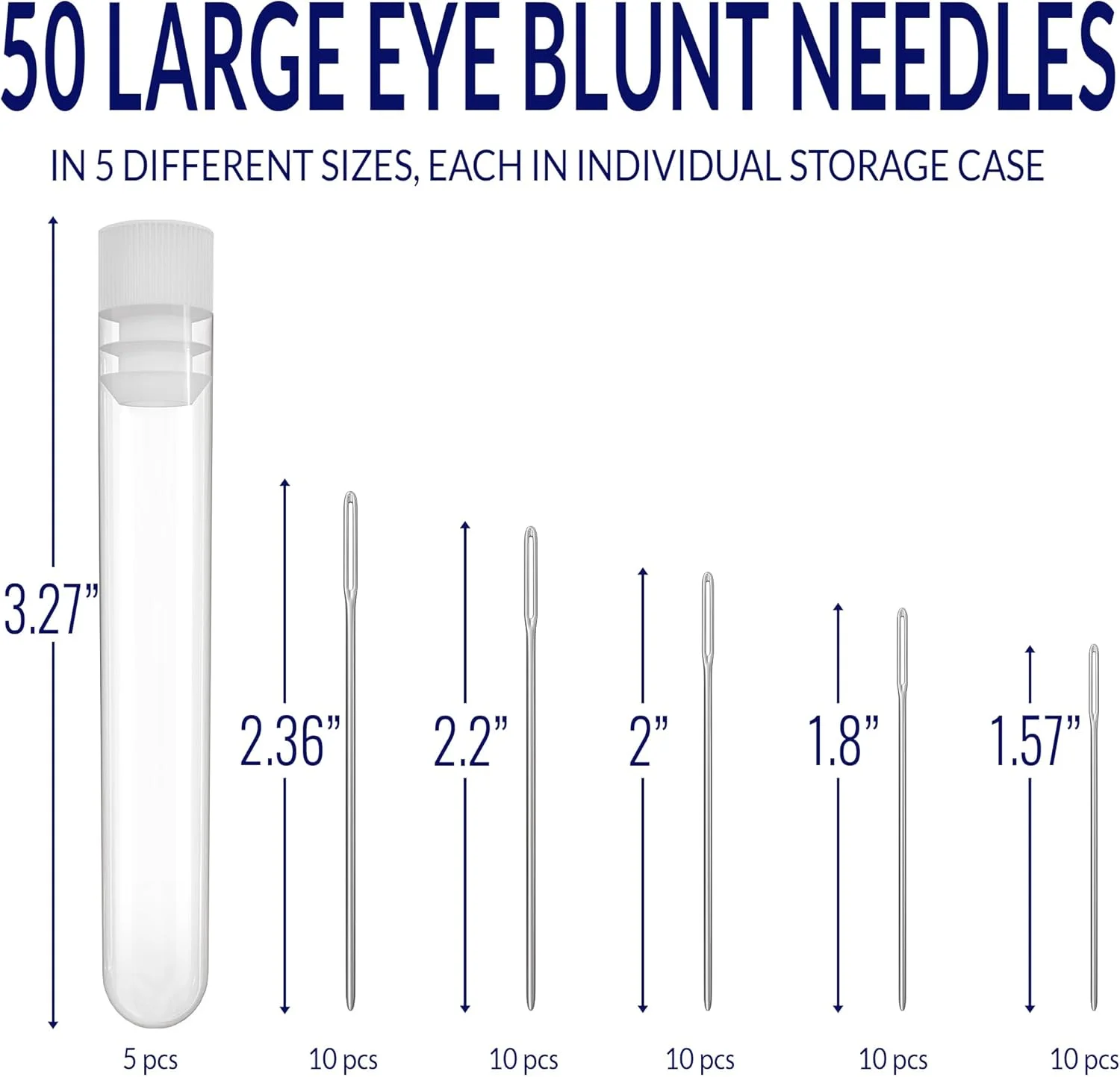 سوزن های کوبلن سر گرد چشم بزرگ VONEEDL (بسته 45 عددی) به همراه 5 محفظه نگهداری - استیل ضد زنگ - ایده آل برای رفو، گلدوزی، شماره دوزی، صنایع دستی، بافندگی، و بافت سوزن های کوبلن سر گرد چشم بزرگ VONEEDL (بسته 45 عددی) به همراه 5 محفظه نگهداری - استیل ضد زنگ - ایده آل برای رفو، گلدوزی، شماره دوزی، صنایع دستی، بافندگی، و بافت