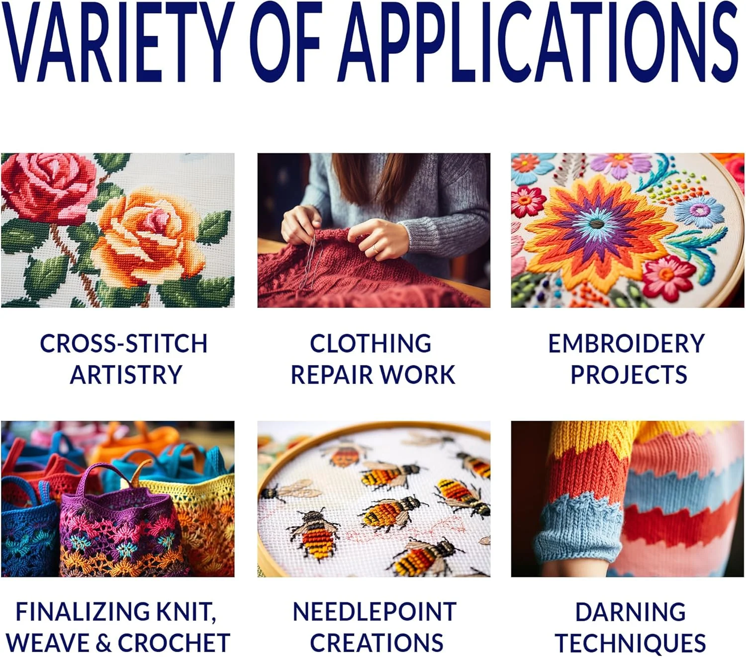 سوزن های کوبلن سر گرد چشم بزرگ VONEEDL (بسته 45 عددی) به همراه 5 محفظه نگهداری - استیل ضد زنگ - ایده آل برای رفو، گلدوزی، شماره دوزی، صنایع دستی، بافندگی، و بافت سوزن های کوبلن سر گرد چشم بزرگ VONEEDL (بسته 45 عددی) به همراه 5 محفظه نگهداری - استیل ضد زنگ - ایده آل برای رفو، گلدوزی، شماره دوزی، صنایع دستی، بافندگی، و بافت