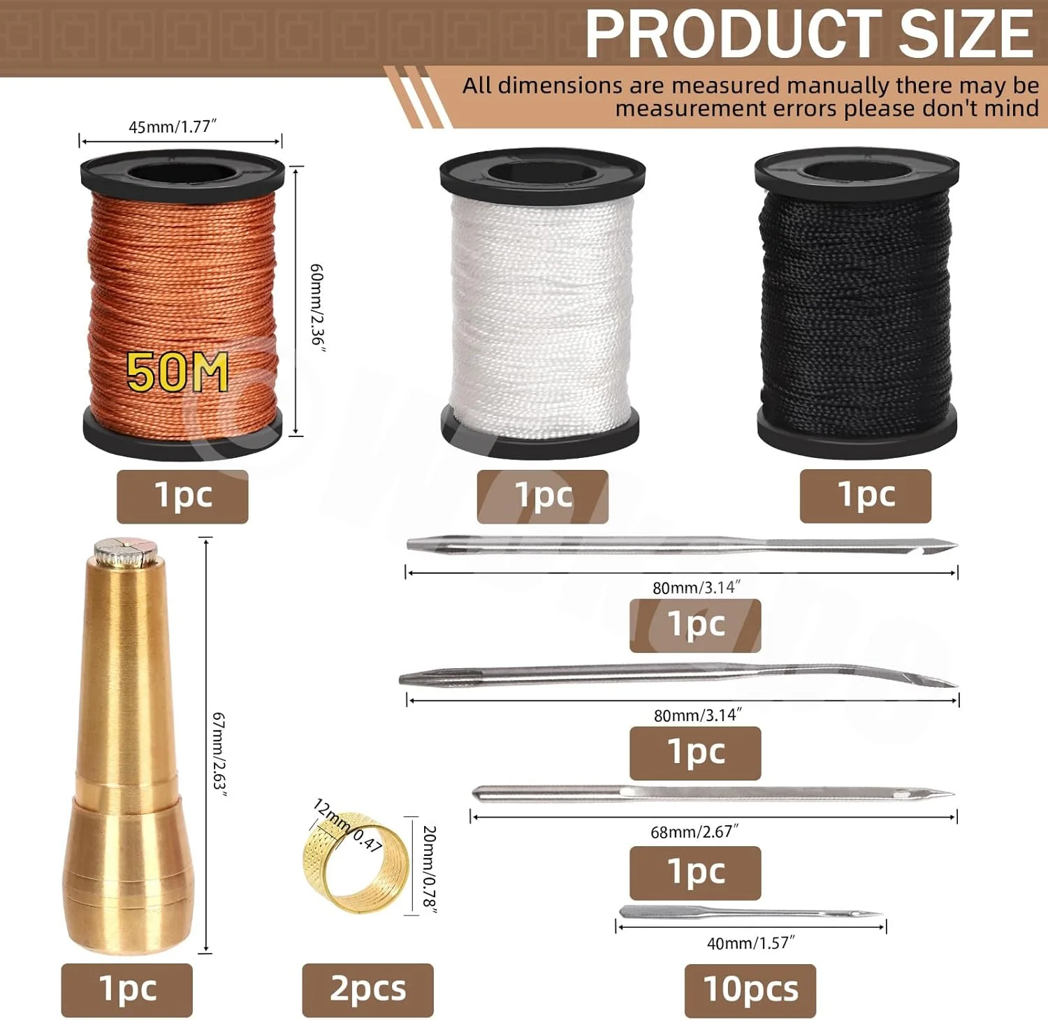 ست سوزن و درفش چرمی Wokape، ابزار خیاطی چرم (N2)