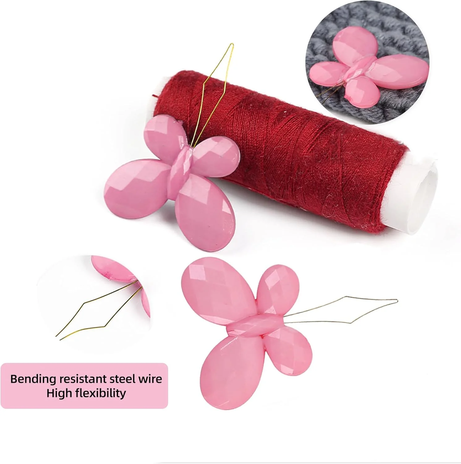 مجموعه ابزار پانچ سوزنی Wjelet، پانچ سوزنی چوبی قابل تنظیم، ابزار پانچ سوزنی قابل تنظیم، مجموعه سوزن های پانچ نخ چوبی برای گلدوزی نخ دندان مبتدی