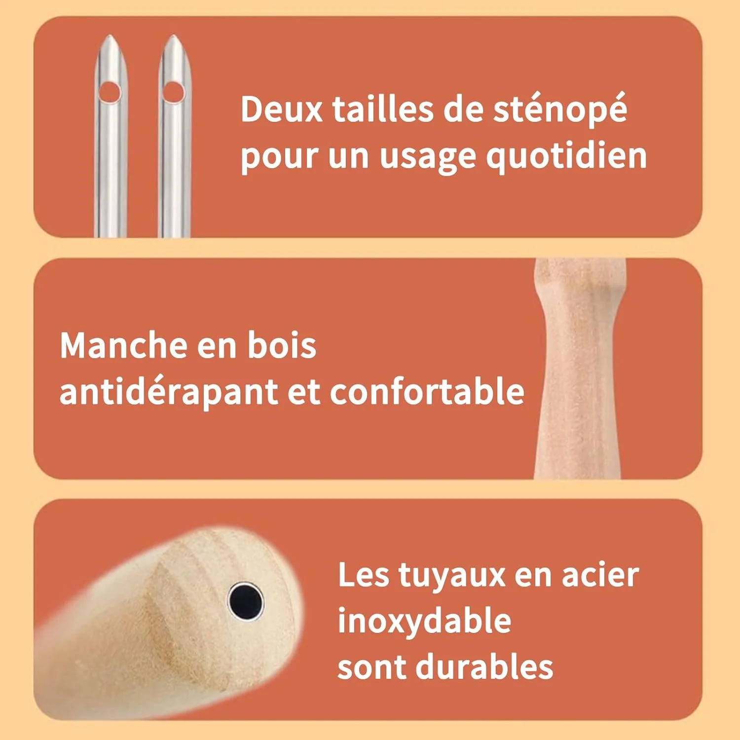 مجموعه 3 عددی سوزن پانچ گلدوزی Xiciki، قلم گلدوزی سوزنی با دسته چوبی، قابل حمل و قابل تنظیم برای گلدوزی