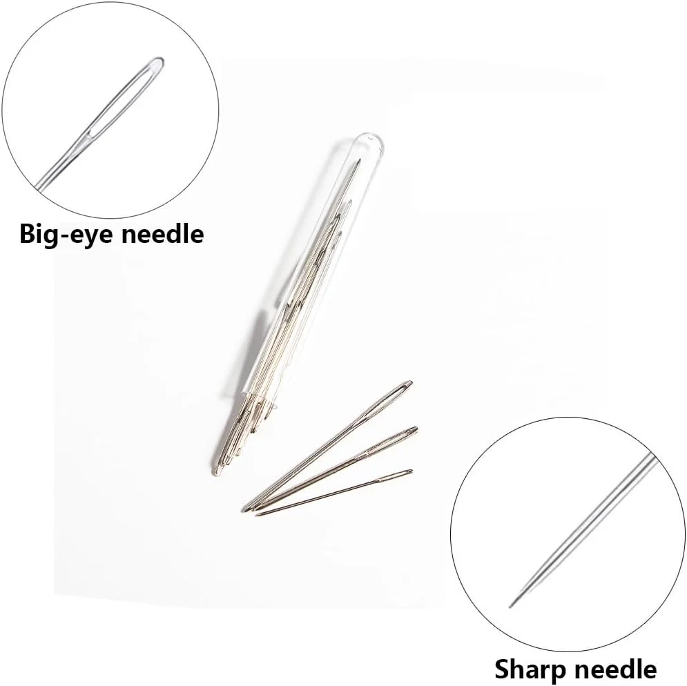 زوسیتا 50 عدد سوزن چشم بزرگ برای خیاطی دستی، سوزن های خیاطی در اندازه های مختلف برای گلدوزی خیاطی، 1 7/10 اینچ، 1 4/5 اینچ، 2 اینچ، 2 1/5 اینچ، 2 2/5 اینچ