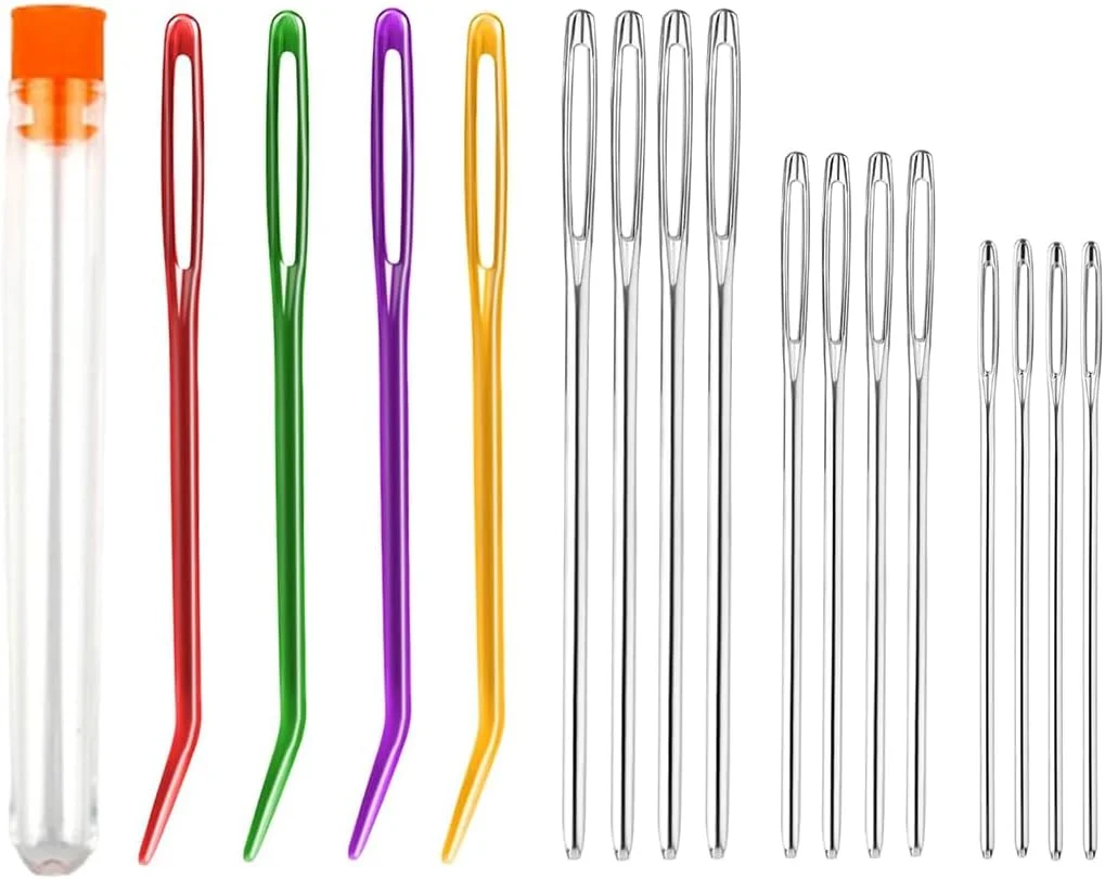 ZKSXOA 16 عدد سوزن های ضخیم ته گرد با سوراخ بزرگ، سوزن های بافتنی کاموا، سوزن لحاف دوزی با سوراخ بزرگ، سوزن های کوک زنی، سوزن های خیاطی دستی، سوزن های پشمی، برای پروژه های قلاب بافی ZKSXOA 16 عدد سوزن های ضخیم ته گرد با سوراخ بزرگ، سوزن های بافتنی کاموا، سوزن لحاف دوزی با سوراخ بزرگ، سوزن های کوک زنی، سوزن های خیاطی دستی، سوزن های پشمی، برای پروژه های قلاب بافی