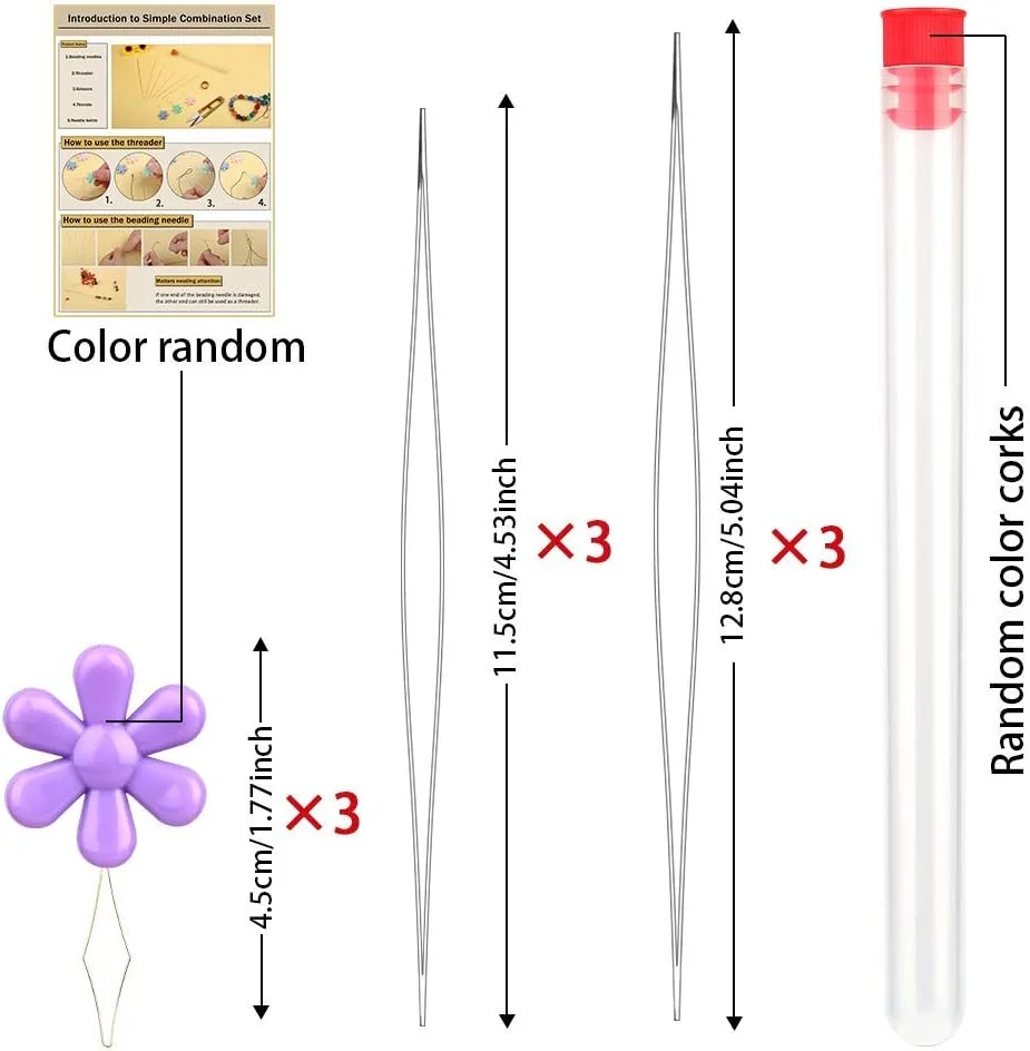 سوزن مهرهدوزی زلولاری 6 عددی، 2 سایز سوزن گلدوزی مهرهدوزی مستقیم بلند با بطری سوزن و 3 عدد سوزن نخکن مهره برای ساخت جواهرات (4.52 اینچ + 5.03 اینچ) سوزن مهرهدوزی زلولاری 6 عددی، 2 سایز سوزن گلدوزی مهرهدوزی مستقیم بلند با بطری سوزن و 3 عدد سوزن نخکن مهره برای ساخت جواهرات (4.52 اینچ + 5.03 اینچ)