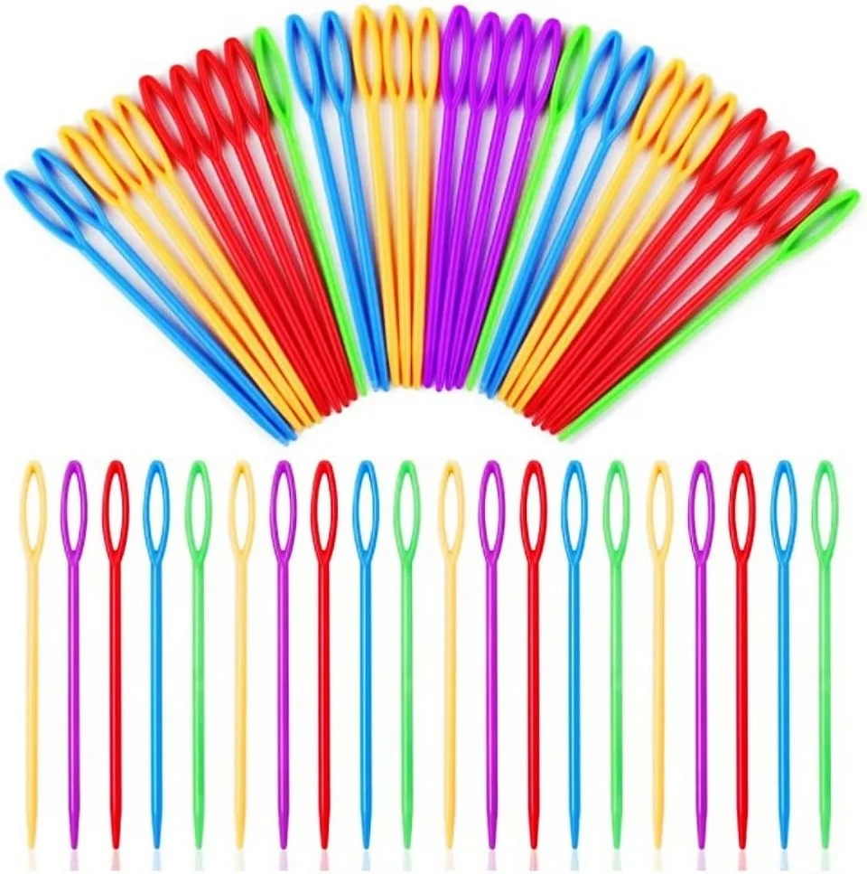 سوزن های پلاستیکی خیاطی YSTrillion، بسته 100 عددی، چند رنگ، 7 سانتی متر، نوک گرد، ایده آل برای خیاطی، گلدوزی، صنایع دستی کودکان سوزن های پلاستیکی خیاطی YSTrillion، بسته 100 عددی، چند رنگ، 7 سانتی متر، نوک گرد، ایده آل برای خیاطی، گلدوزی، صنایع دستی کودکان