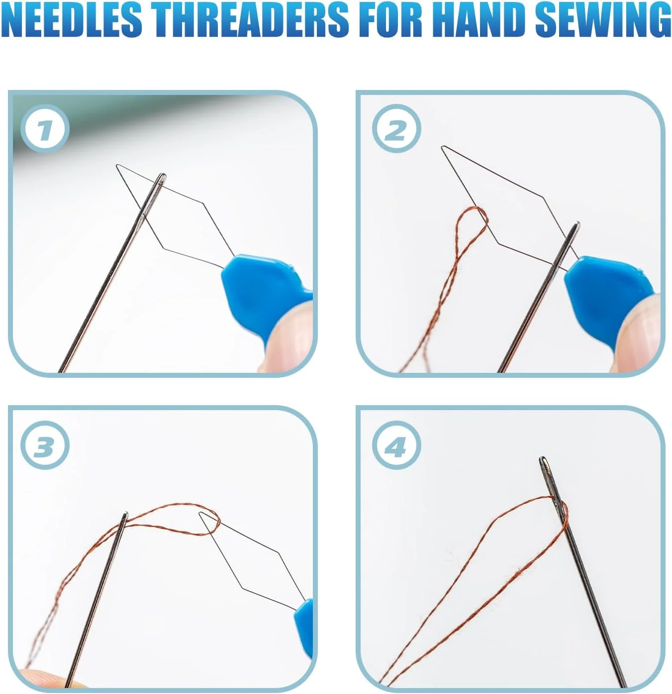 Ybxjges 60 عدد سوزن خیاطی چشم بزرگ برای چرم، 6 سایز سوزن خیاطی دستی سوزن نخ گلدوزی برای صنایع دستی هنری خیاطی دستی Ybxjges 60 عدد سوزن خیاطی چشم بزرگ برای چرم، 6 سایز سوزن خیاطی دستی سوزن نخ گلدوزی برای صنایع دستی هنری خیاطی دستی