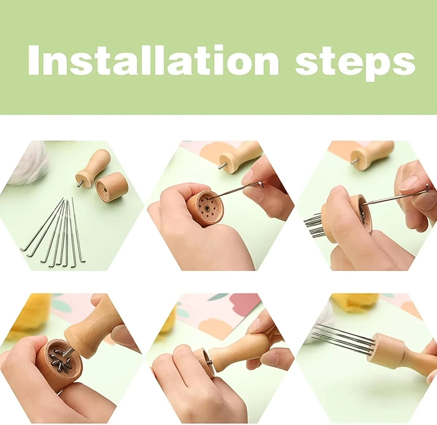 ست نمد دوزی YUDAWN، ست سوزن نمد دوزی 38 تکه، ست ابزار نمد دوزی پشمی، ست مبتدی نمد دوزی، لوازم جانبی نمد دوزی با پد فوم انگشتی و سوزن در 3 اندازه برای نمد دوزی خشک ست نمد دوزی YUDAWN، ست سوزن نمد دوزی 38 تکه، ست ابزار نمد دوزی پشمی، ست مبتدی نمد دوزی، لوازم جانبی نمد دوزی با پد فوم انگشتی و سوزن در 3 اندازه برای نمد دوزی خشک