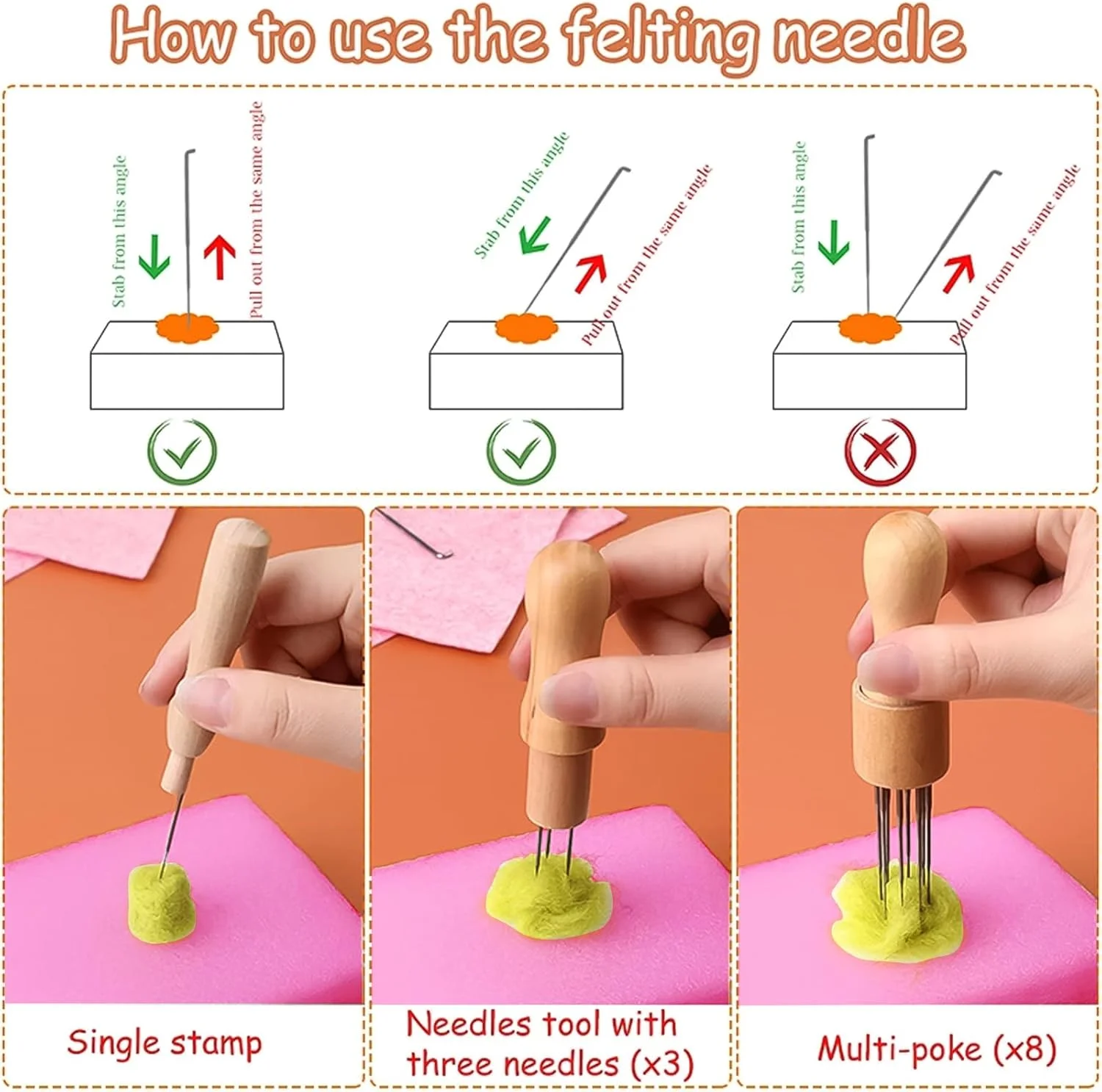 ست نمد دوزی YUDAWN، ست سوزن نمد دوزی 38 تکه، ست ابزار نمد دوزی پشمی، ست مبتدی نمد دوزی، لوازم جانبی نمد دوزی با پد فوم انگشتی و سوزن در 3 اندازه برای نمد دوزی خشک ست نمد دوزی YUDAWN، ست سوزن نمد دوزی 38 تکه، ست ابزار نمد دوزی پشمی، ست مبتدی نمد دوزی، لوازم جانبی نمد دوزی با پد فوم انگشتی و سوزن در 3 اندازه برای نمد دوزی خشک