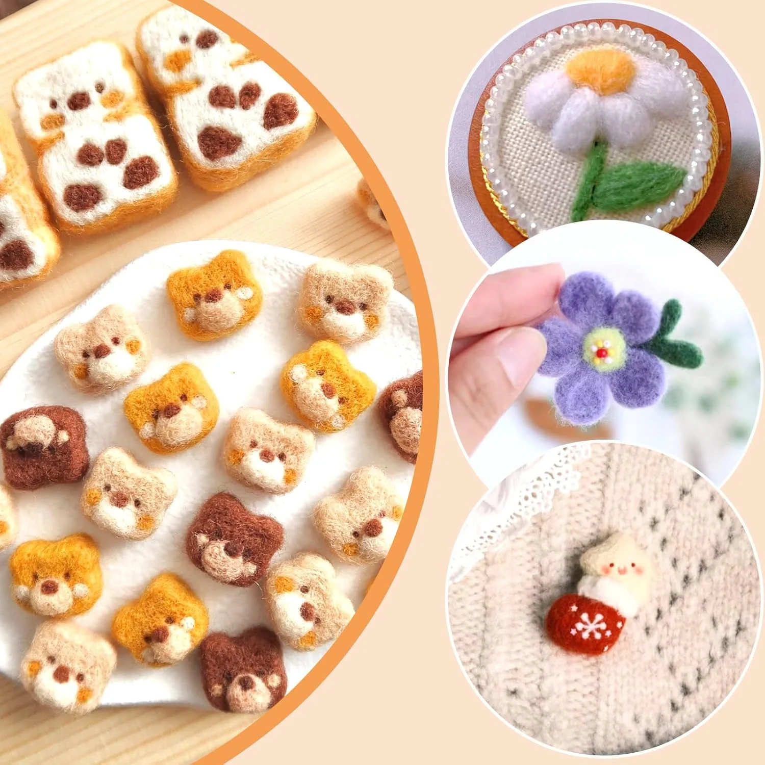 مجموعه 127 عددی سوزن نمد دوزی Yizzvb، سوزن های نمد دوزی در 4 سایز، ابزار نمد دوزی، مجموعه لوازم نمد دوزی پشمی با 3 نوع نگهدارنده چوبی، پد نمد دوزی، کیت استارتر نمد دوزی برای صنایع دستی DIY مجموعه 127 عددی سوزن نمد دوزی Yizzvb، سوزن های نمد دوزی در 4 سایز، ابزار نمد دوزی، مجموعه لوازم نمد دوزی پشمی با 3 نوع نگهدارنده چوبی، پد نمد دوزی، کیت استارتر نمد دوزی برای صنایع دستی DIY