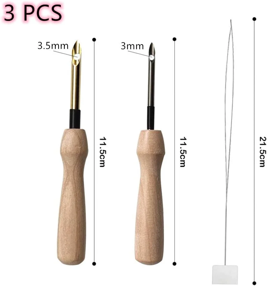 XIXILINRUIYUN ست قلم سوزن گلدوزی 2 عددی و نخکن، قلم گلدوزی دسته چوبی، ابزار بافندگی سوزن پانچ گلدوزی خیاطی برای تزئینات تکه دوزی و دوخت صنایع دستی DIY XIXILINRUIYUN ست قلم سوزن گلدوزی 2 عددی و نخکن، قلم گلدوزی دسته چوبی، ابزار بافندگی سوزن پانچ گلدوزی خیاطی برای تزئینات تکه دوزی و دوخت صنایع دستی DIY