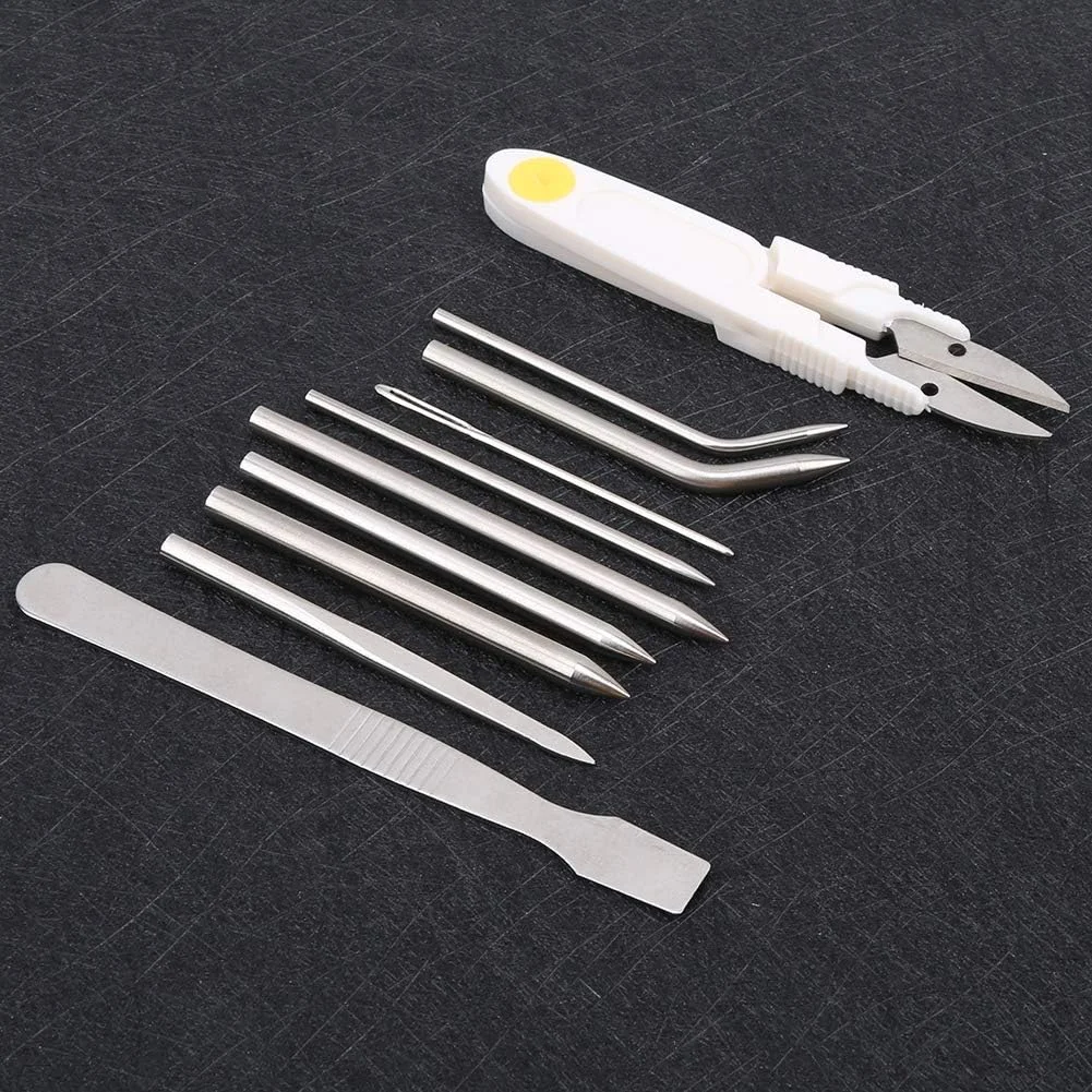WWART سوزن پاراکورد، ست ابزار بافتنی پاراکورد سایز کوچک 10 عددی استیل ضد زنگ کاربردی با کیف نگهداری برای دستبند WWART سوزن پاراکورد، ست ابزار بافتنی پاراکورد سایز کوچک 10 عددی استیل ضد زنگ کاربردی با کیف نگهداری برای دستبند