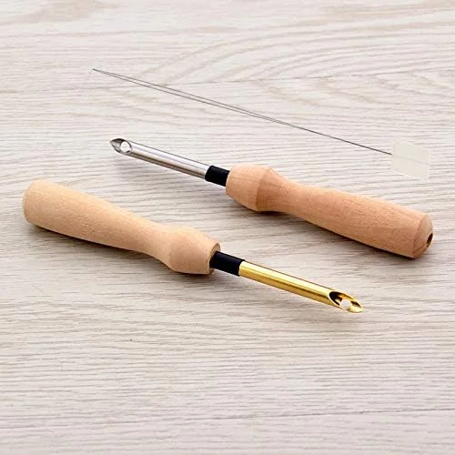 XIXILINRUIYUN ست قلم سوزن گلدوزی 2 عددی و نخکن، قلم گلدوزی دسته چوبی، ابزار بافندگی سوزن پانچ گلدوزی خیاطی برای تزئینات تکه دوزی و دوخت صنایع دستی DIY XIXILINRUIYUN ست قلم سوزن گلدوزی 2 عددی و نخکن، قلم گلدوزی دسته چوبی، ابزار بافندگی سوزن پانچ گلدوزی خیاطی برای تزئینات تکه دوزی و دوخت صنایع دستی DIY