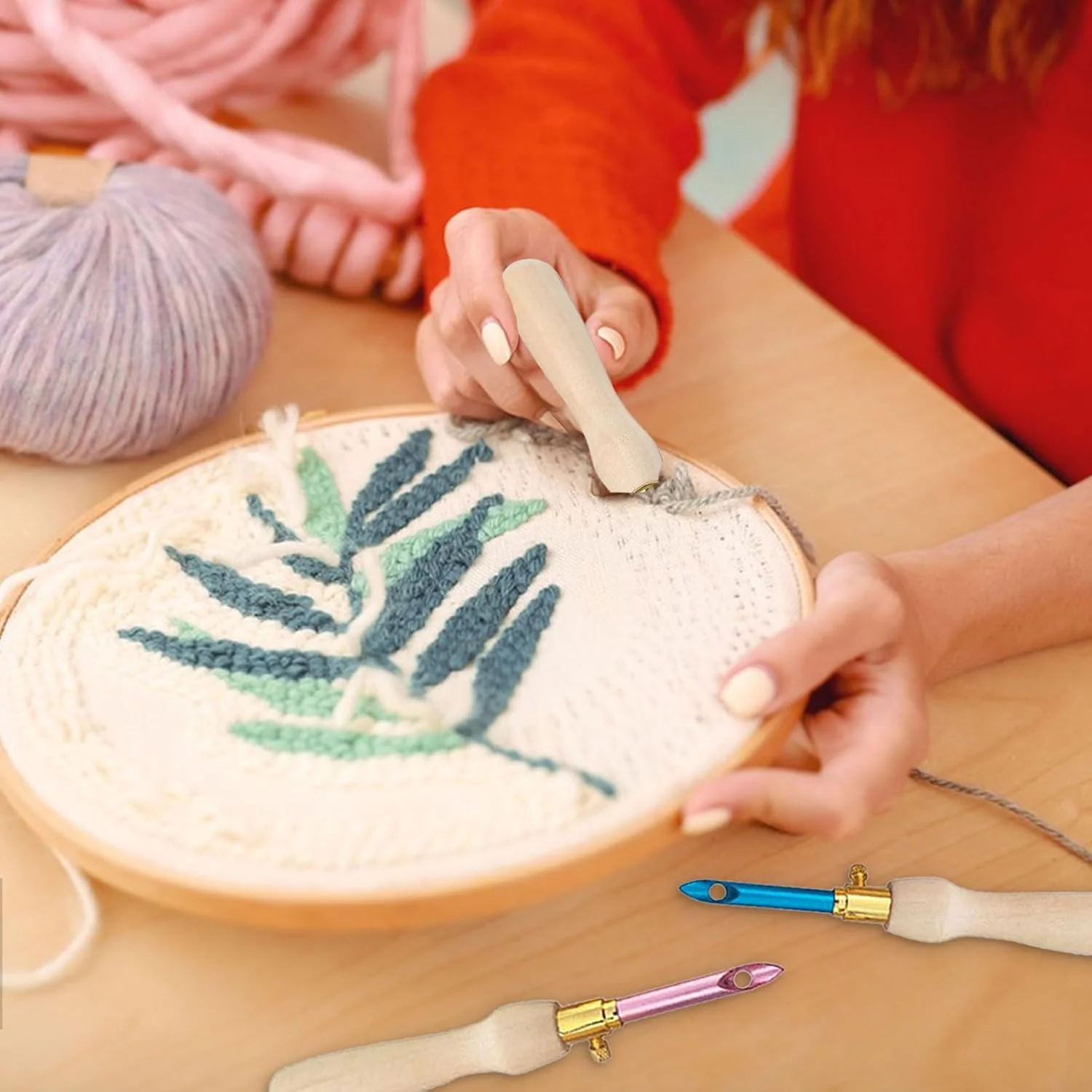 ست سوزن پانچ یابوند، کیت سوزن پانچ، کیت مبتدی گلدوزی، سوزن پانچ با دسته چوبی، سوزن پانچ قابل تنظیم برای صنایع دستی، خیاطی، گلدوزی، بسته 35 عددی ست سوزن پانچ یابوند، کیت سوزن پانچ، کیت مبتدی گلدوزی، سوزن پانچ با دسته چوبی، سوزن پانچ قابل تنظیم برای صنایع دستی، خیاطی، گلدوزی، بسته 35 عددی