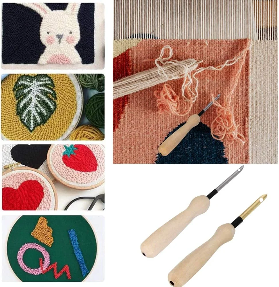 XIXILINRUIYUN ست قلم سوزن گلدوزی 2 عددی و نخکن، قلم گلدوزی دسته چوبی، ابزار بافندگی سوزن پانچ گلدوزی خیاطی برای تزئینات تکه دوزی و دوخت صنایع دستی DIY XIXILINRUIYUN ست قلم سوزن گلدوزی 2 عددی و نخکن، قلم گلدوزی دسته چوبی، ابزار بافندگی سوزن پانچ گلدوزی خیاطی برای تزئینات تکه دوزی و دوخت صنایع دستی DIY