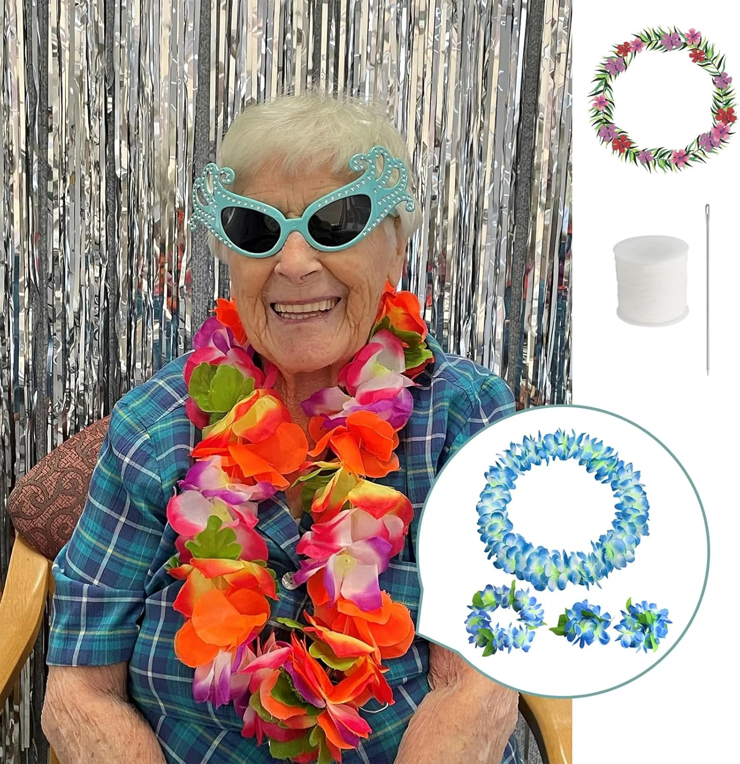 ست سوزن لی Wzttdm، 2 عدد سوزن خیاطی فوق العاده بلند 14 اینچی، 4 رول نخ سوزن لی، 1 عدد لوله نگهداری سوزن لی، سوزن های بلند اثاثه یا لوازم داخلی برای ساخت گل لی فارغ التحصیلی هاوایی مالایی DIY ست سوزن لی Wzttdm، 2 عدد سوزن خیاطی فوق العاده بلند 14 اینچی، 4 رول نخ سوزن لی، 1 عدد لوله نگهداری سوزن لی، سوزن های بلند اثاثه یا لوازم داخلی برای ساخت گل لی فارغ التحصیلی هاوایی مالایی DIY