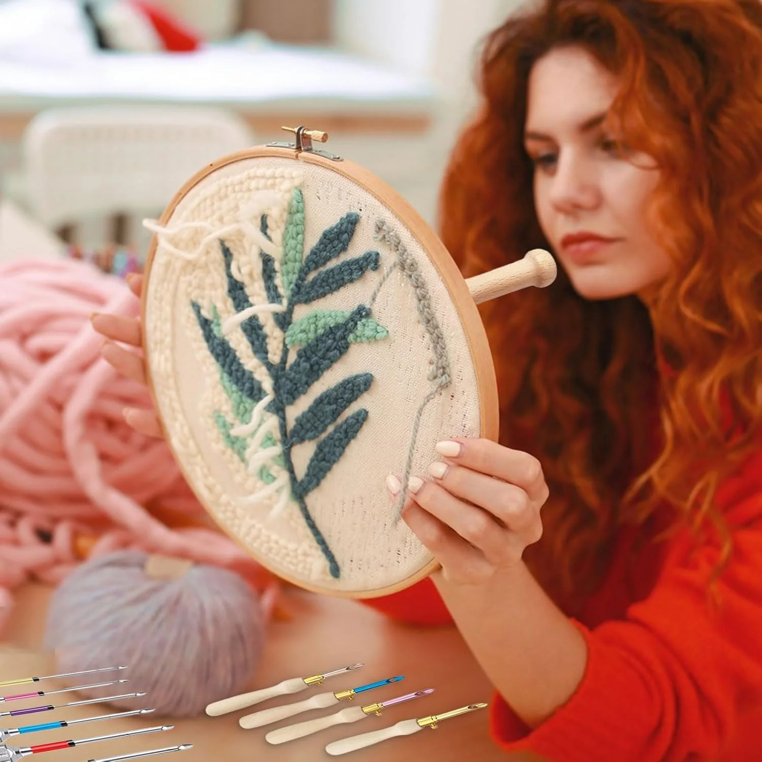 ست سوزن پانچ یابوند، کیت سوزن پانچ، کیت مبتدی گلدوزی، سوزن پانچ با دسته چوبی، سوزن پانچ قابل تنظیم برای صنایع دستی، خیاطی، گلدوزی، بسته 35 عددی ست سوزن پانچ یابوند، کیت سوزن پانچ، کیت مبتدی گلدوزی، سوزن پانچ با دسته چوبی، سوزن پانچ قابل تنظیم برای صنایع دستی، خیاطی، گلدوزی، بسته 35 عددی