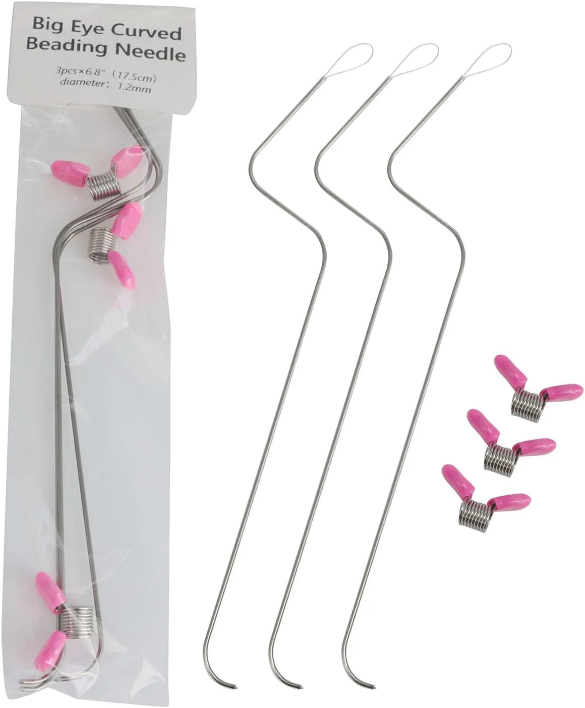 XGNG 1 ست (6 عددی) سوزن های مهره دار منحنی شکل، شامل سوزن مهره دار چرخشی، سوزن مهره دار مستقیم و نخ کش برای ساخت جواهرات، گلدوزی پولک دوزی، کاردستی DIY XGNG 1 ست (6 عددی) سوزن های مهره دار منحنی شکل، شامل سوزن مهره دار چرخشی، سوزن مهره دار مستقیم و نخ کش برای ساخت جواهرات، گلدوزی پولک دوزی، کاردستی DIY