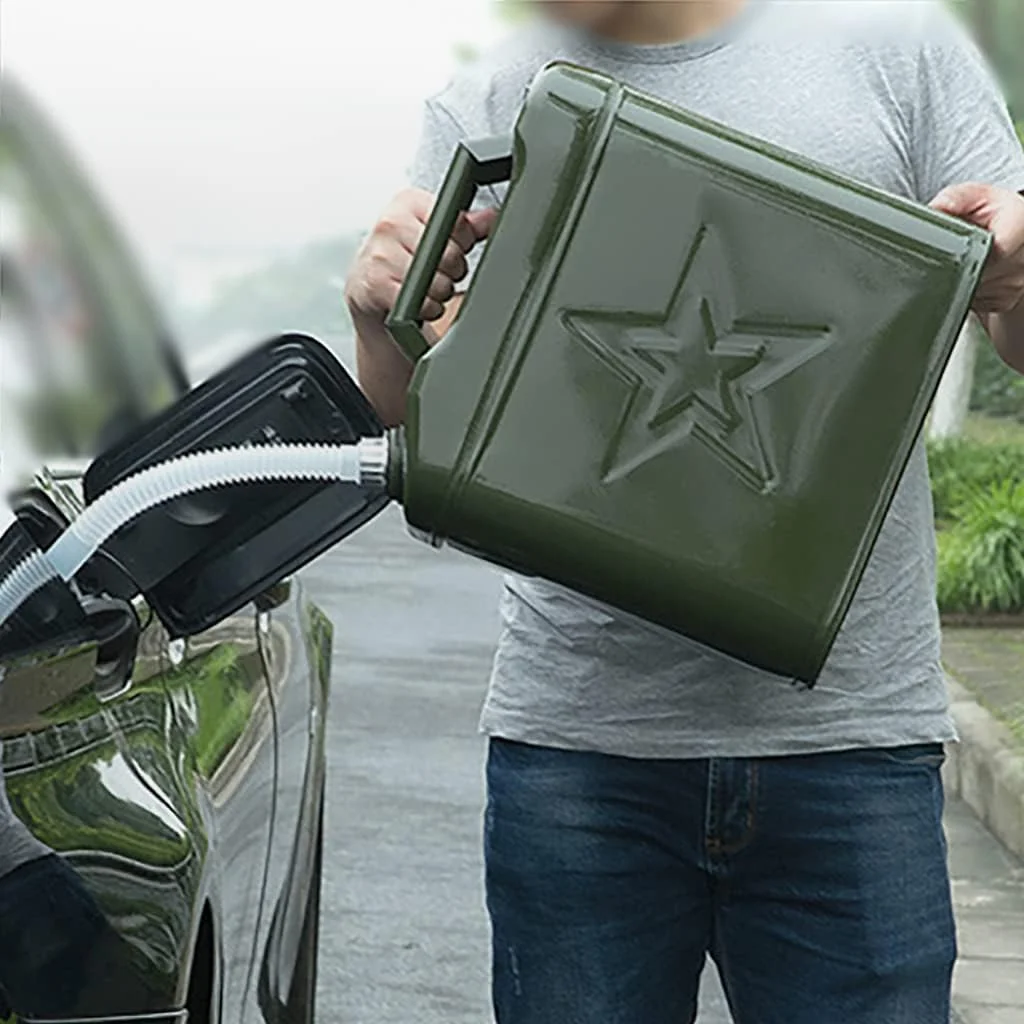 گالن فلزی قابل حمل گازوئیل XHGRQAS 5 لیتری، گالن فلزی ضخیم ضد زنگ، مناسب برای حمل و نقل، کمپینگ، ذخیره سازی، مسافرت، بنزین یدکی، 5 لیتر گالن فلزی قابل حمل گازوئیل XHGRQAS 5 لیتری، گالن فلزی ضخیم ضد زنگ، مناسب برای حمل و نقل، کمپینگ، ذخیره سازی، مسافرت، بنزین یدکی، 5 لیتر