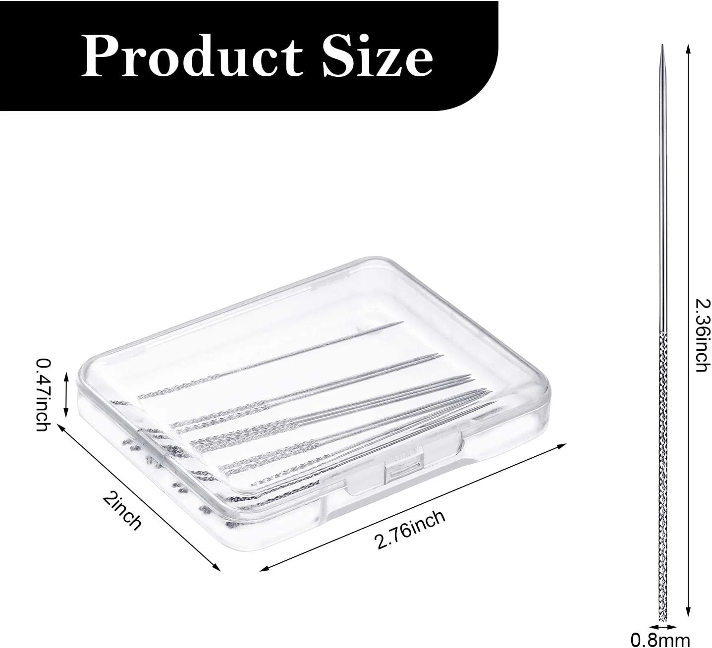ویلباند 12 عدد سوزن تعمیر پارگی، ابزار تعمیر خیاطی، ابزار تعمیر بافتنی و پارچه، سوزن دوخت چرم برای لباس، پرده و پارچه های بافتنی (0.03 x 2.36 اینچ)